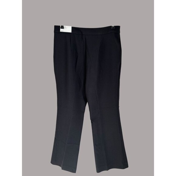 Ann Taylor Womens Black High-Rise Full-Length Trousers Size 12 - Lean Through Hi - Picture 3 of 8